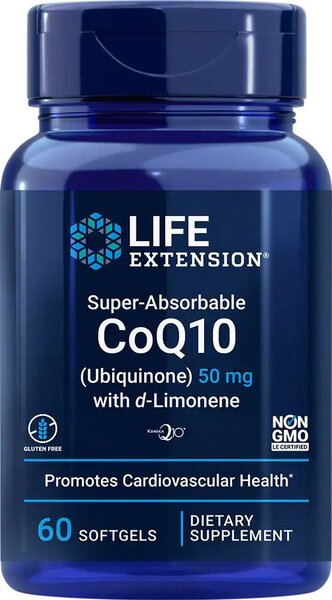 Super-Absorbable CoQ10 (Ubiquinone) with d-Limonene - 100mg - 60 softgels