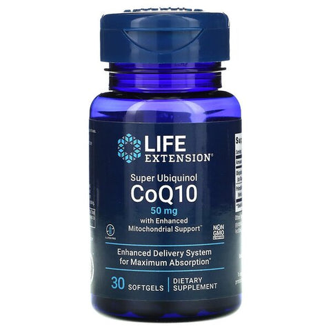 Super Ubiquinol CoQ10 with Enhanced Mitochondrial Support - 50mg - 30 softgels
