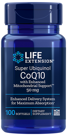 Super Ubiquinol CoQ10 with Enhanced Mitochondrial Support - 50mg - 100 softgels