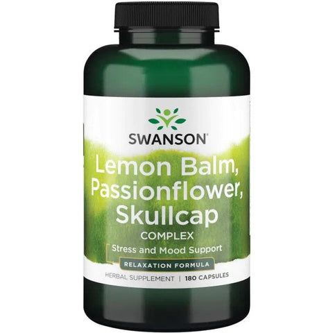 Lemon Balm - Passionflower - Skullcap Complex - 180 caps