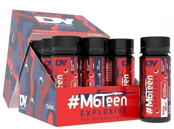 #M6Teen Explosive Pre-Workout Shot - Cherry - 12 x 60ml.