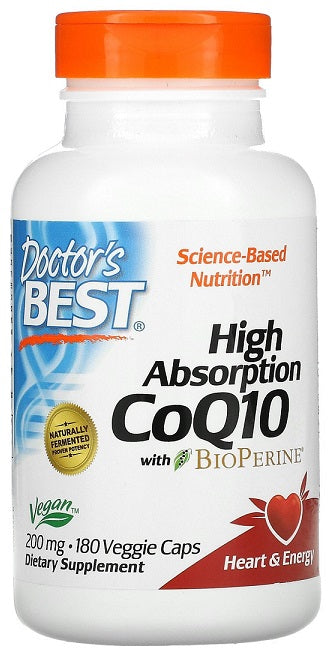 High Absorption CoQ10 with BioPerine - 200mg - 180 vcaps