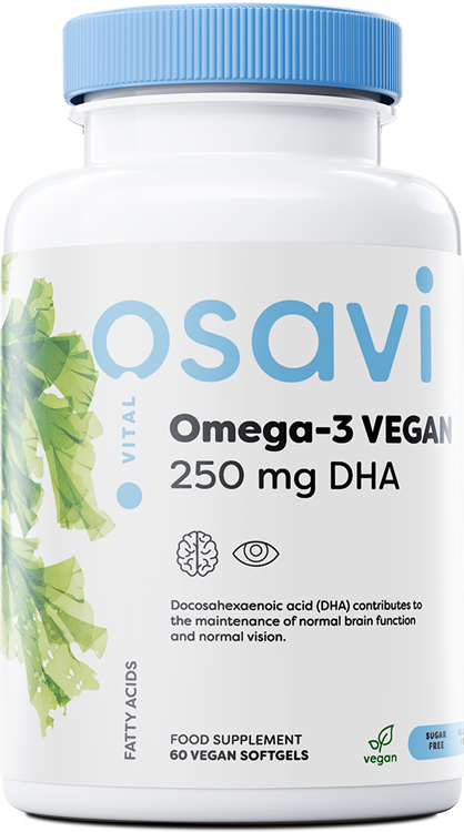 Omega-3 Vegan - 250mg DHA - 60 vegan softgels