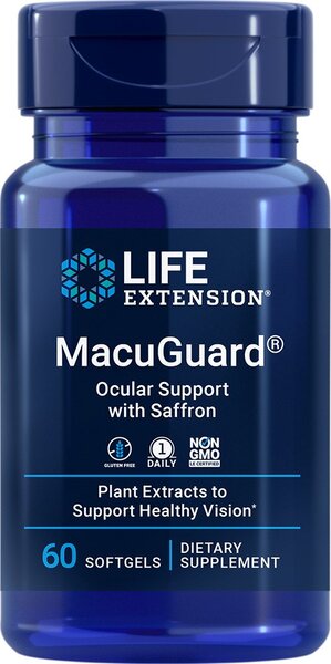 دعامة العين من Life Extension MacuGuard مع الزعفران