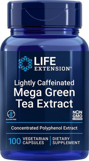 Lightly Caffeinated Mega Green Tea Extract - 100 vcaps