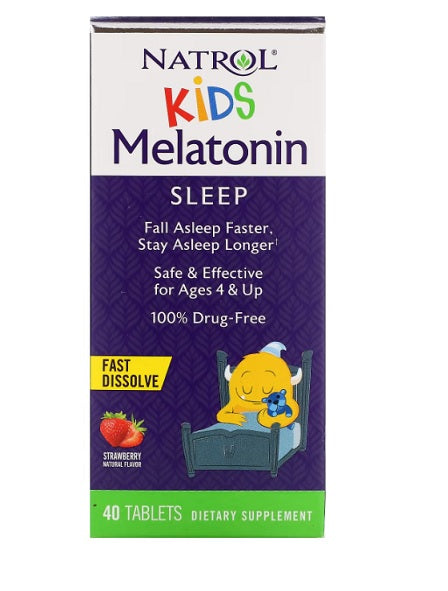 Kids Melatonin - Strawberry - 40 tabs