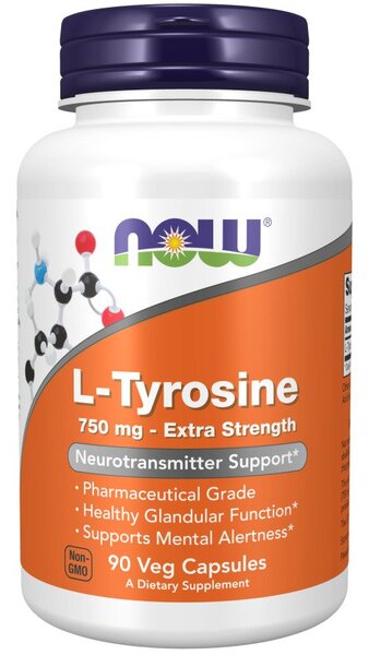 L-Tyrosine - Extra Strength 750mg - 90 vcaps