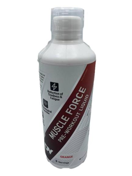 Muscle Force Liquid Pre-Workout - Orange - 500 ml.