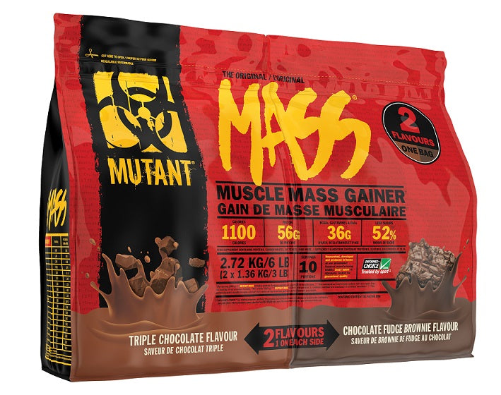 Mutant Mass 2 Flavours - Triple Chocolate & Chocolate Fudge Brownie - 2720g