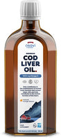 Norwegian Cod Liver Oil, 1000mg Omega 3 (Orange) - 250 ml.