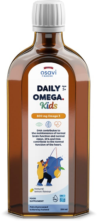 Daily Omega Kids - 800mg Omega 3 (Natural Lemon) - 250 ml.