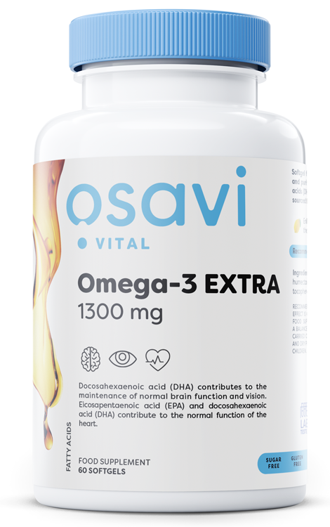 Omega-3 Extra Molecularly Distilled - 1300mg (Lemon) - 60 softgels