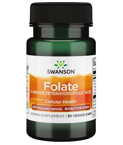 Folate (5-Methyltetrahydrofolic Acid) - 400mcg - 30 vcaps