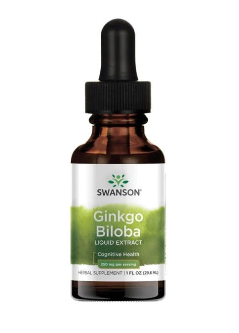 Ginkgo Biloba Liquid Extract - 250mg - 29.6 ml.