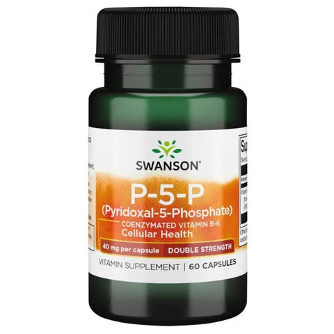 P-5-P (Pyridoxal-5-Phosphate) Coenzymated Vitamin B6 - 40mg - 60 caps