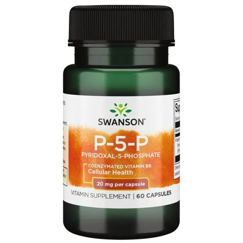 P-5-P (Pyridoxal-5-Phosphate) Coenzymated Vitamin B6 - 20mg - 60 caps