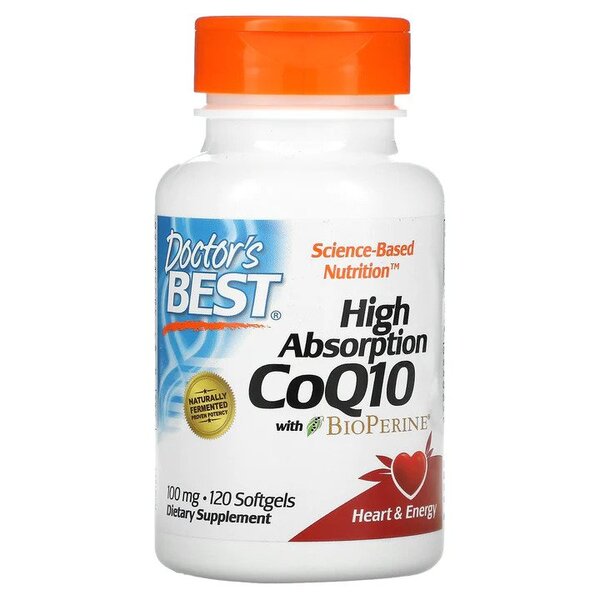 High Absorption CoQ10 with BioPerine - 100mg - 120 softgels