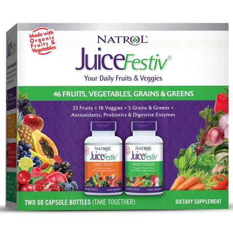 JuiceFestiv - Daily Fruits & Veggies - 60 + 60 caps
