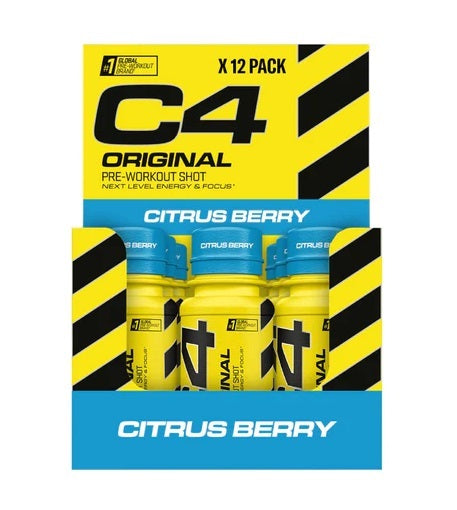 C4 Original Pre-Workout Shot - Citrus Berry - 12 x 60 ml.