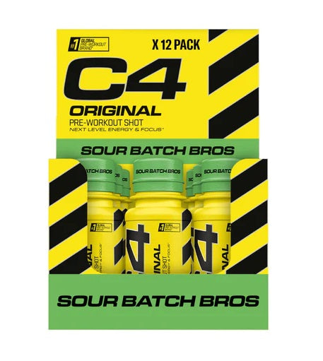 C4 Original Pre-Workout Shot - Sour Batch Bros - 12 x 60 ml.