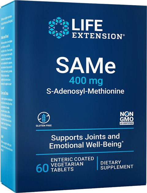 SAMe S-Adenosyl-Methionine - 400mg - 60 enteric coated tabs