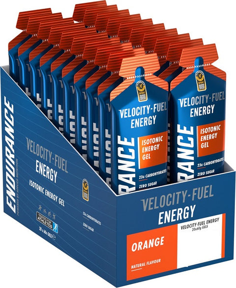 Endurance Energy Isotonic Energy Gel - Orange - 20 x 60g