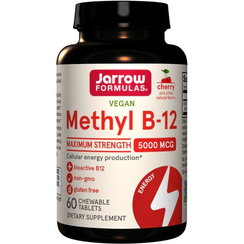 Methyl B-12 - 5000mcg (Cherry) - 60 vegan chewable tabs