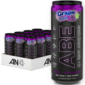 ABE Energy + Performance Cans, Grape Soda - 12 x 330 ml.