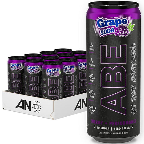 ABE Energy + Performance Cans - Grape Soda - 12 x 330 ml.