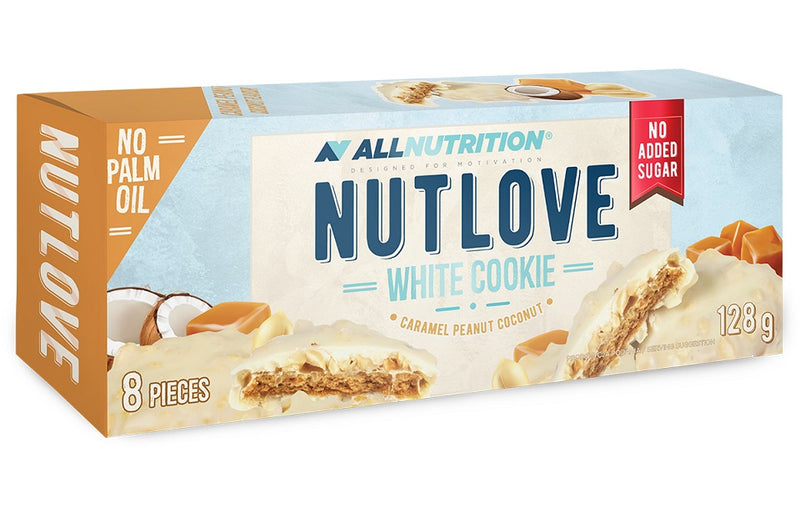 Nutlove White Cookie - Caramel Peanut Coconut - 8 cookies