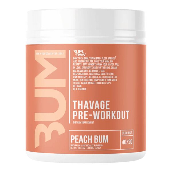 Thavage Pre-Workout - Peach Bum - 520g