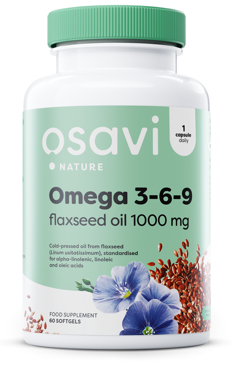 Omega 3-6-9 Flaxseed Oil - 1000mg - 60 softgels