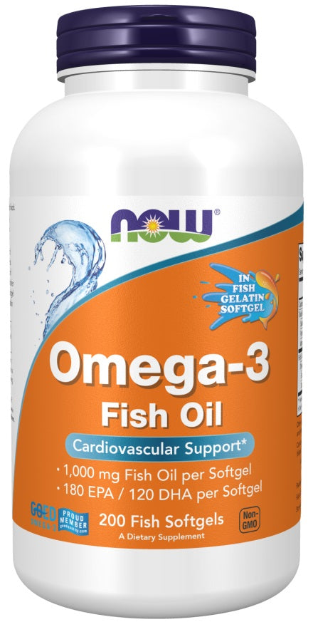 Omega-3 Fish Oil - Molecularly Distilled - 200 fish softgels