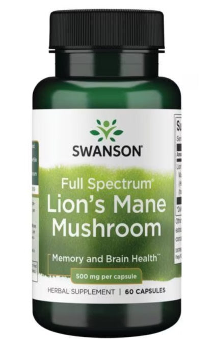 Full Spectrum Lions Mane Mushroom - 500mg - 60 caps
