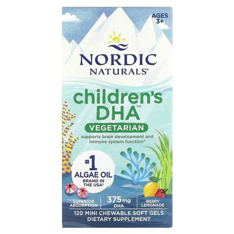 Childrens DHA Vegetarian - 375mg Berry Lemonade - 120 chewables