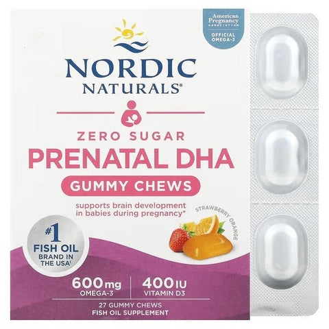 Prenatal DHA Gummy Chews - Strawberry Orange - 27 gummies