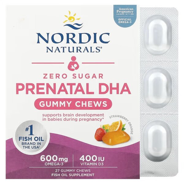 Prenatal DHA Gummy Chews - Strawberry Orange - 27 gummies