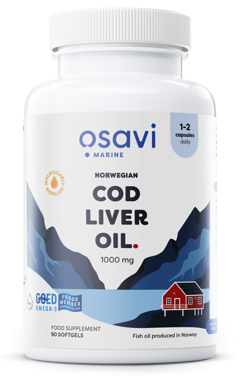 Norwegian Cod Liver Oil Softgels - 1000mg (Lemon) - 90 softgels