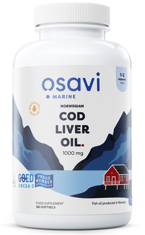 Norwegian Cod Liver Oil Softgels - 1000mg (Lemon) - 180 softgels