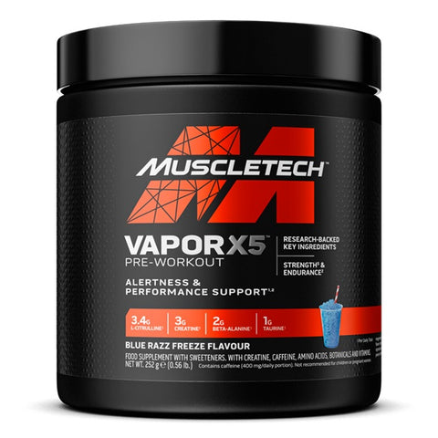 Vapor X5 Pre-Workout - Blue Razz Freeze - 252g