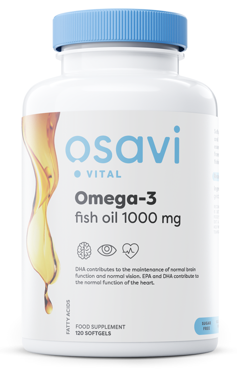 Omega-3 Fish Oil Molecularly Distilled - 1000mg - 120 softgels