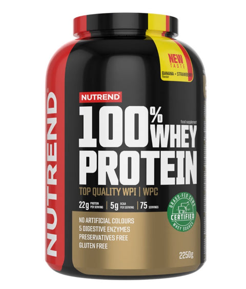 100% Whey Protein - Banana + Strawberry - 2250g