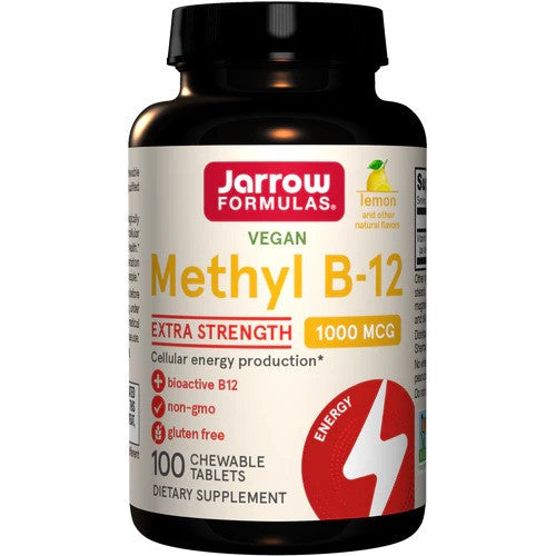 Methyl B-12 - 1000mcg (Lemon) - 100 vegan chewable tabs