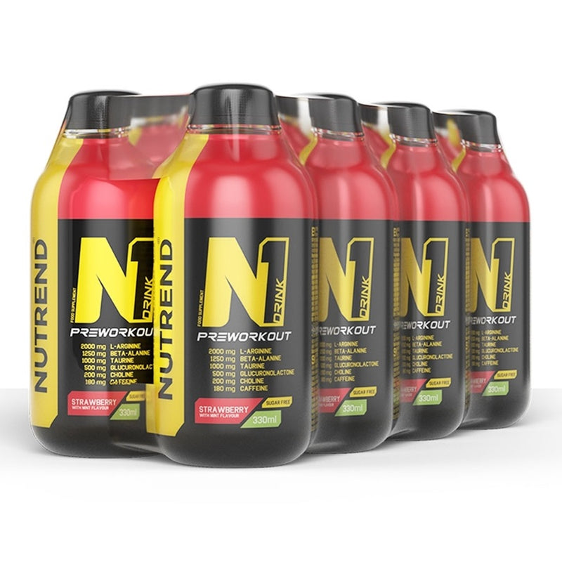 N1 Drink - Strawberry with Mint - 8 x 330 ml.