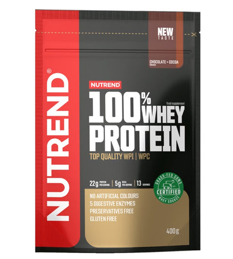 100% Whey Protein - Chocolate + Cocoa - 400g