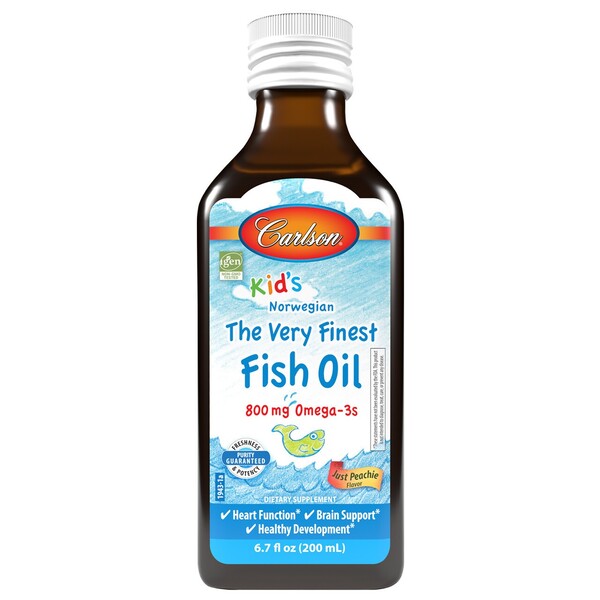 Kids The Very Finest Fish Oil, 800mg Just Peachie - 200 ml.
