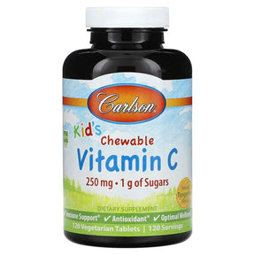 Kids Chewable Vitamin C, 250mg Natural Tangerine - 120 vegetarian tablets