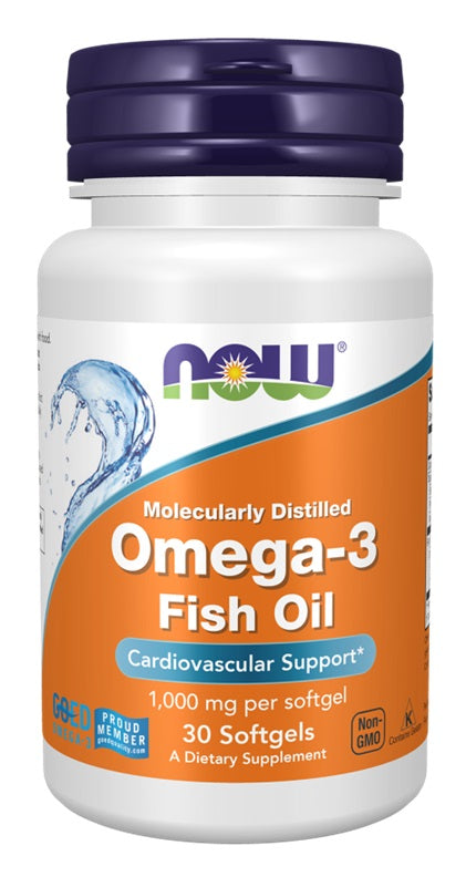 Omega-3 Fish Oil - Molecularly Distilled - 30 softgels