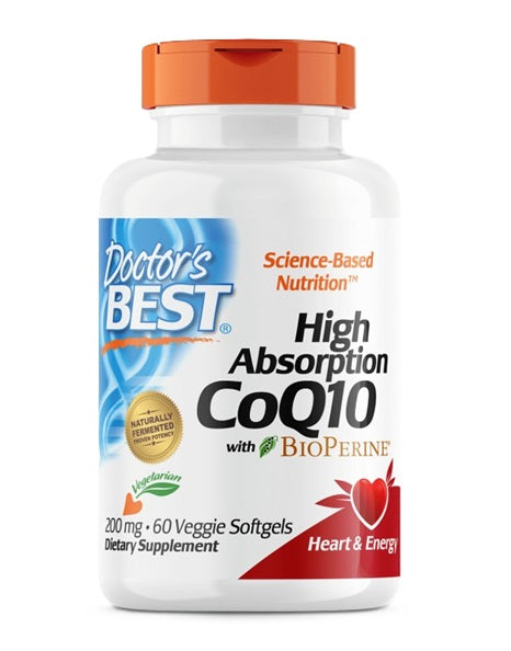 High Absorption CoQ10 with BioPerine - 200mg - 60 veggie softgels