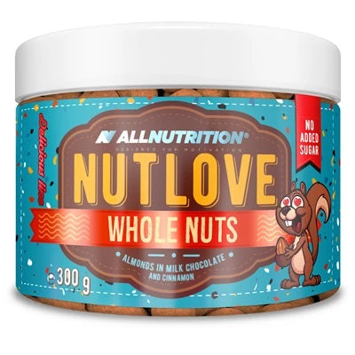 Nutlove Whole Nuts - Almonds in Milk Chocolate and Cinnamon - 300g